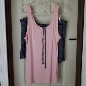 TIME AND TRUE WOMEN'S SHORT & SLEEVELESS TOP SET